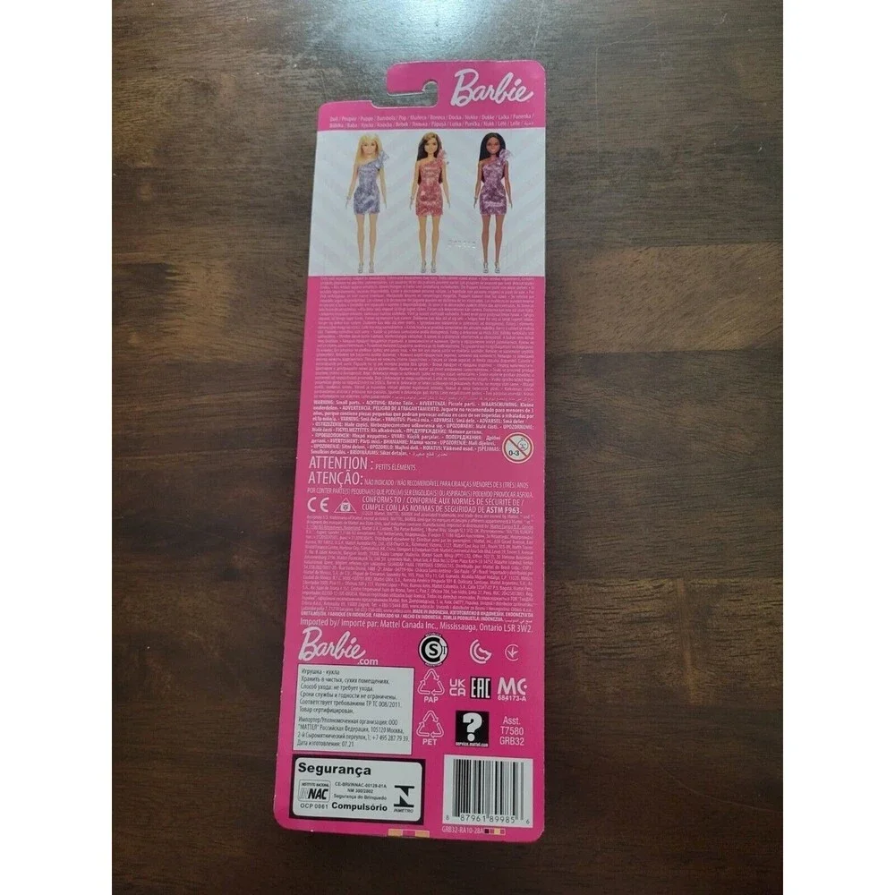 Barbie Glitz Fashion Doll Blonde with Blue Shimmer Sparkle Off Shoulder Dress - Picture 3 of 8